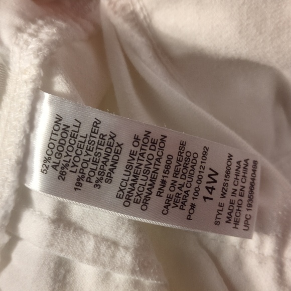 Democracy Ab Technology White Jeans Size 14W - Picture 4 of 5